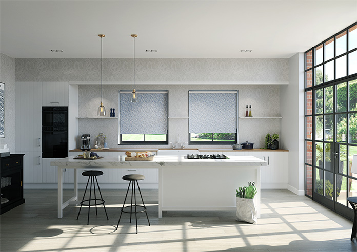 Poppy Field, Dusky Blue - Roller Blind - Image 8